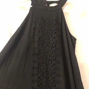 Black Altar’d State laser cut halter tank top